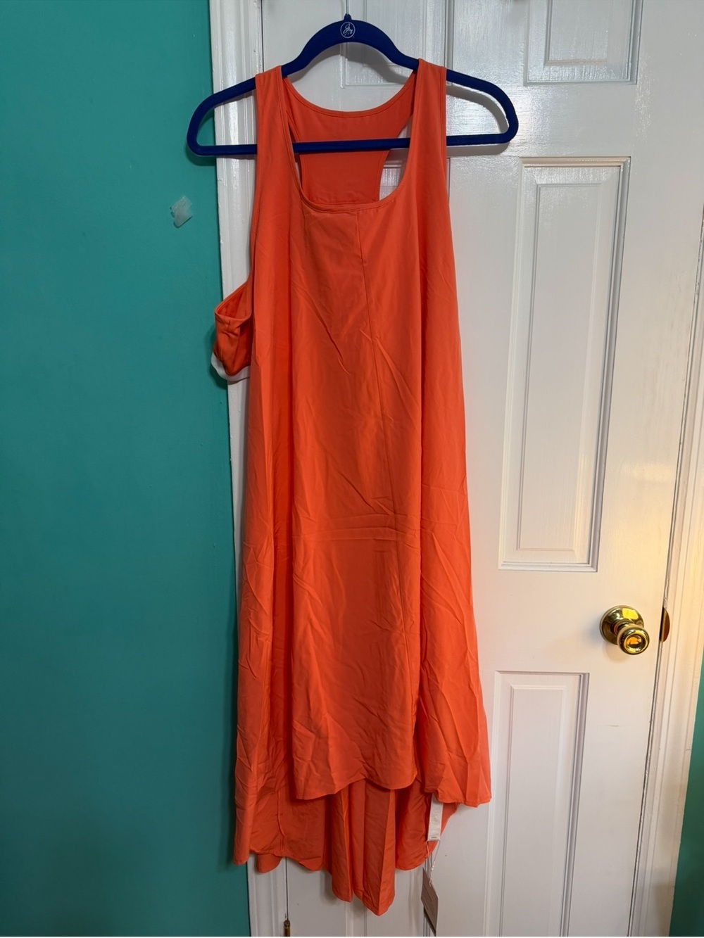 2x Halara Orange High Low Dress, NWT, $40